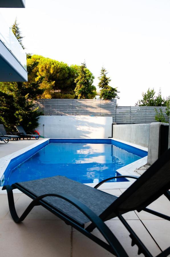 Seaview Pool Villa near Beach&Athens Airport Pórto Ráfti Exteriör bild