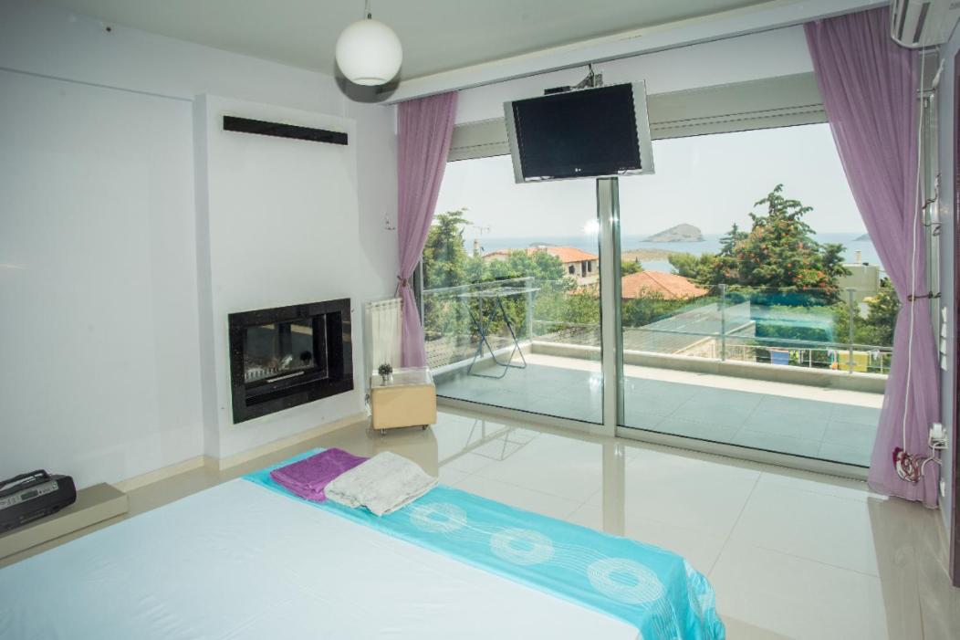 Seaview Pool Villa near Beach&Athens Airport Pórto Ráfti Exteriör bild