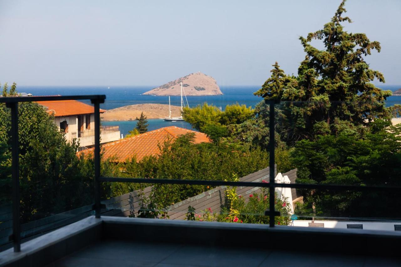 Seaview Pool Villa near Beach&Athens Airport Pórto Ráfti Exteriör bild