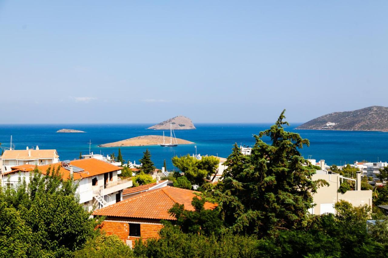 Seaview Pool Villa near Beach&Athens Airport Pórto Ráfti Exteriör bild