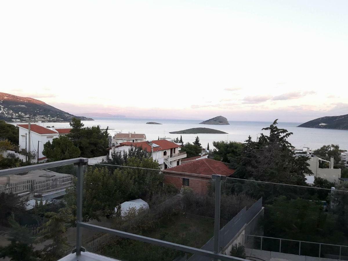 Seaview Pool Villa near Beach&Athens Airport Pórto Ráfti Exteriör bild