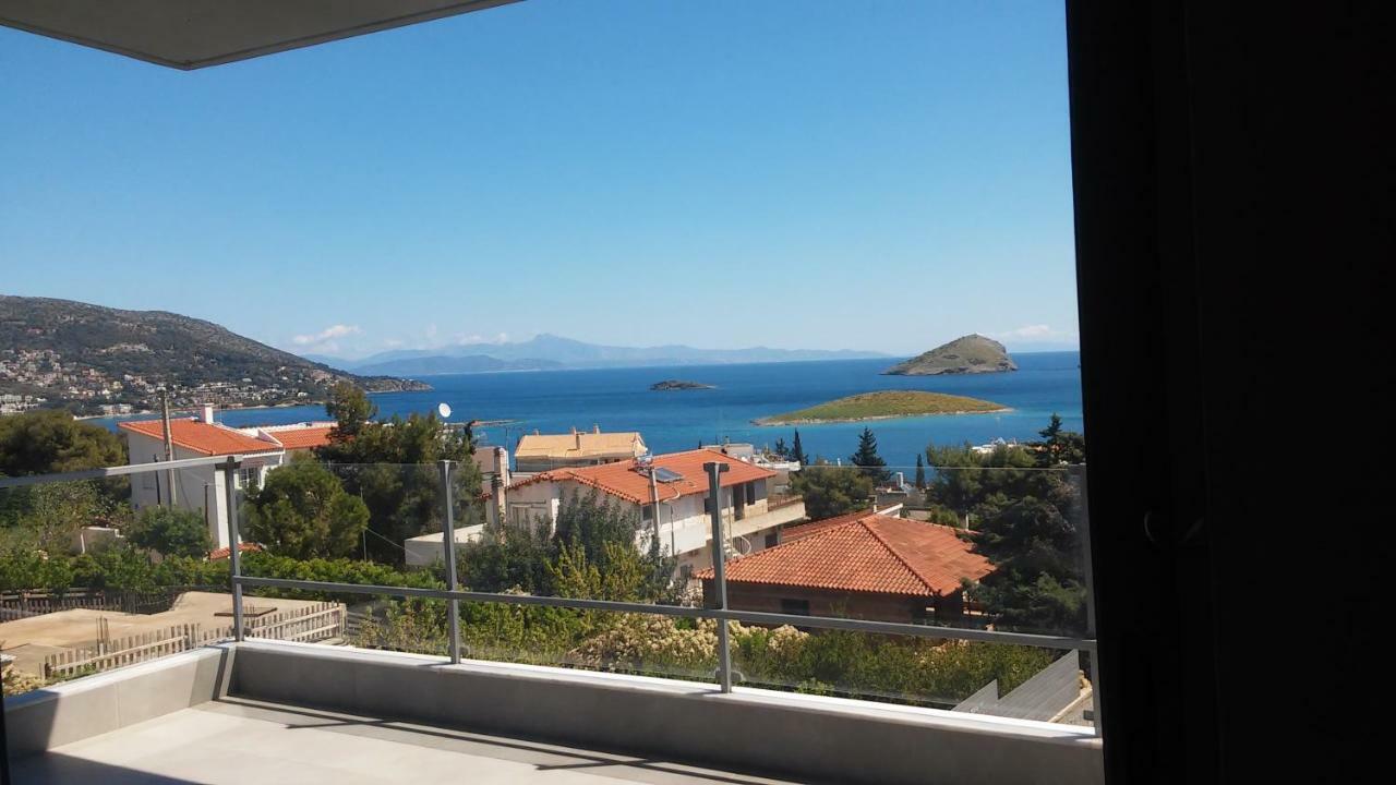 Seaview Pool Villa near Beach&Athens Airport Pórto Ráfti Exteriör bild