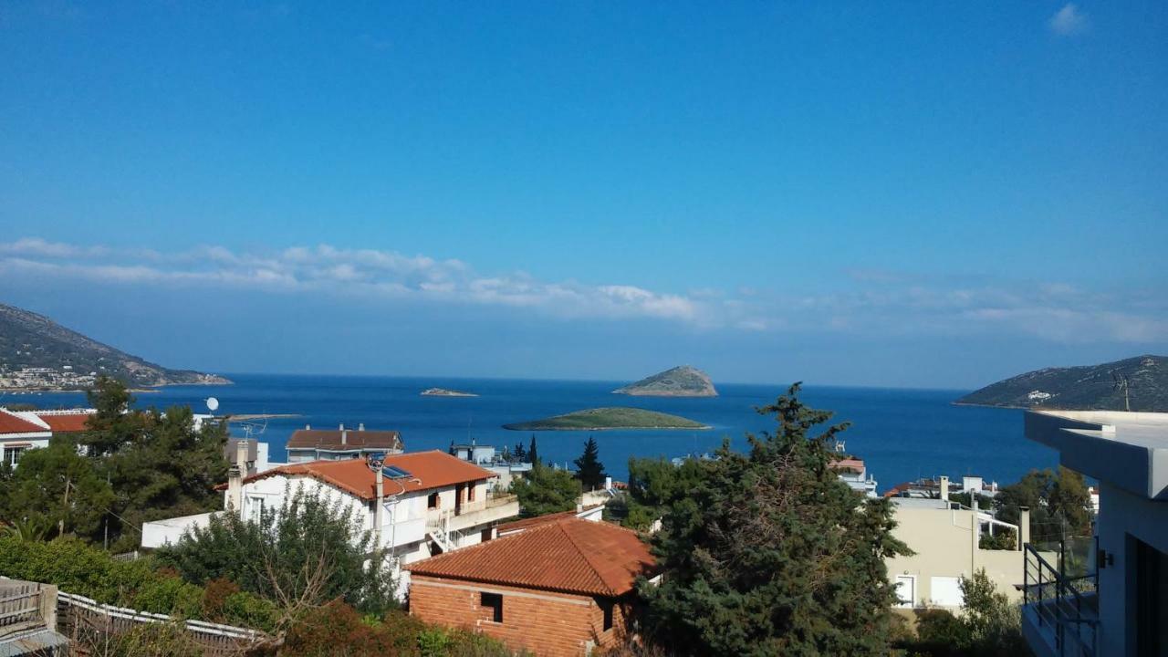 Seaview Pool Villa near Beach&Athens Airport Pórto Ráfti Exteriör bild